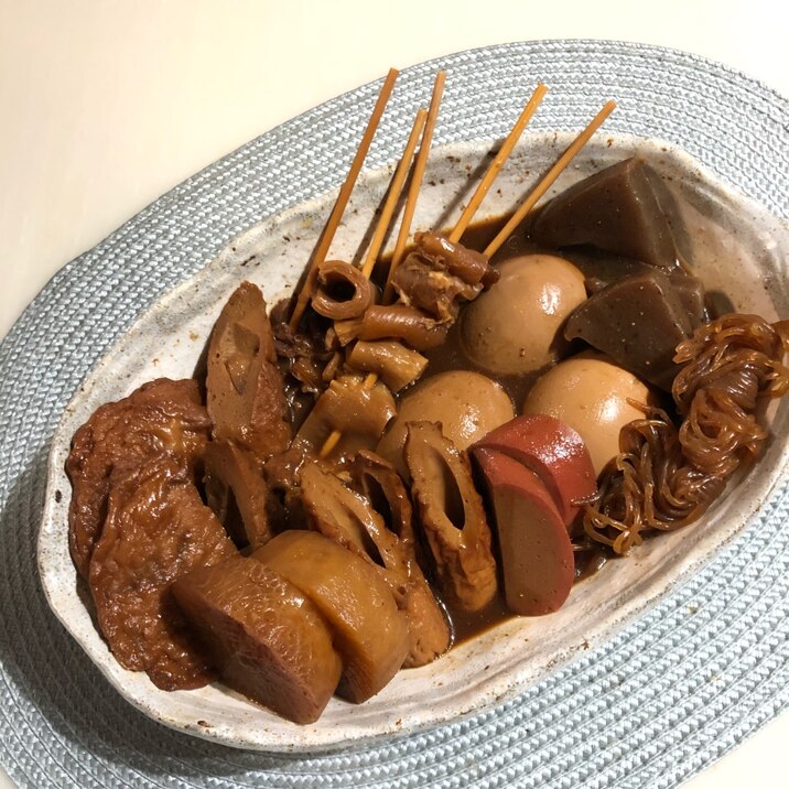 赤味噌でおでん、旨い‼